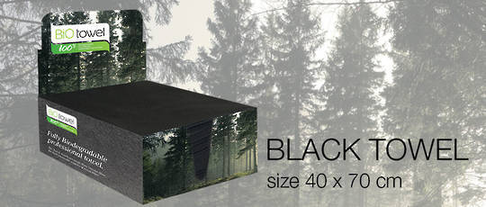 Bio Towel Black 40cmx70xm Pack 50 image 0